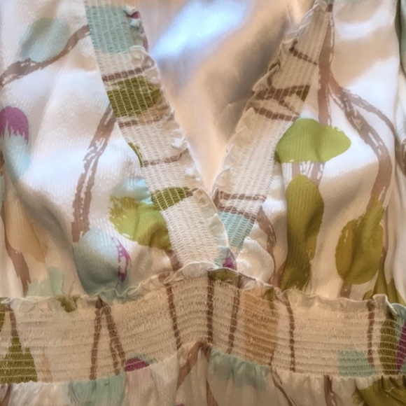 BCBG MAXAZRIA FLORAL DRESS X-SMALL PASTELS - Picture 4 of 8